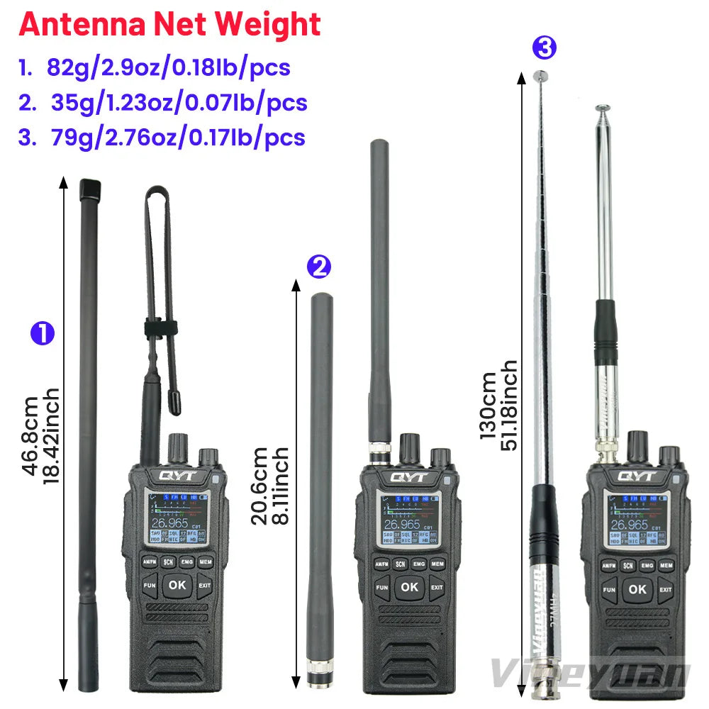 Original QYT CB Radio 27MHz QYT CB-58 26.965-27.405MHz FM AM Mode Citizen Band Radio CB58 4W Handheld Walkie Talkie With 4000mAh