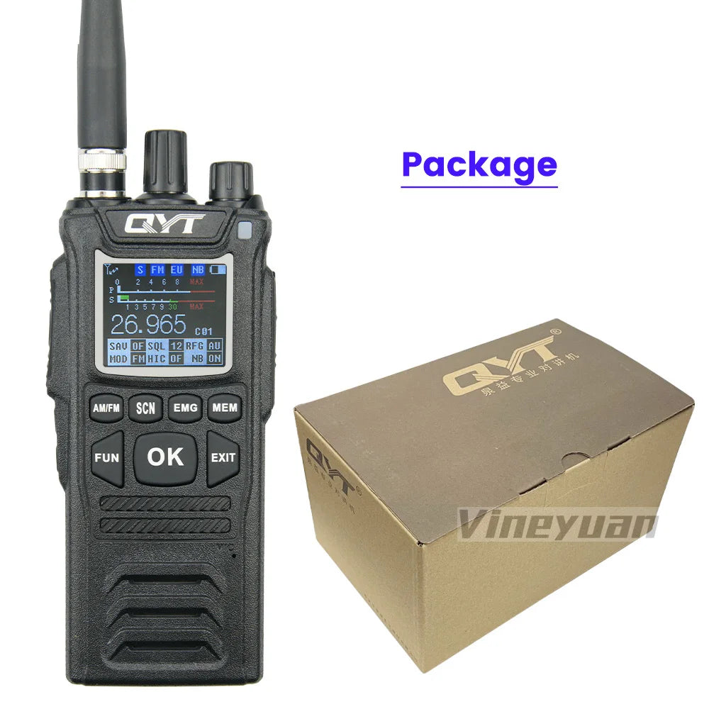Original QYT CB Radio 27MHz QYT CB-58 26.965-27.405MHz FM AM Mode Citizen Band Radio CB58 4W Handheld Walkie Talkie With 4000mAh