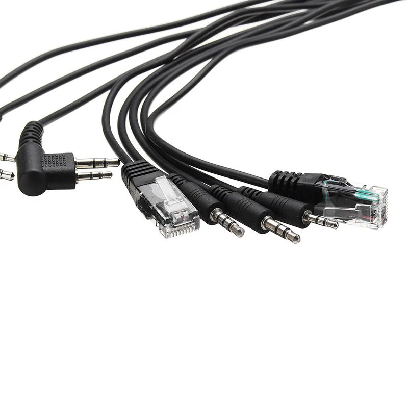 8 in 1 Computer CD Software USB Programming Cable for Kenwood Baofeng Motorola Yaesu Icom Walkie Talkie Two Way CB Radio