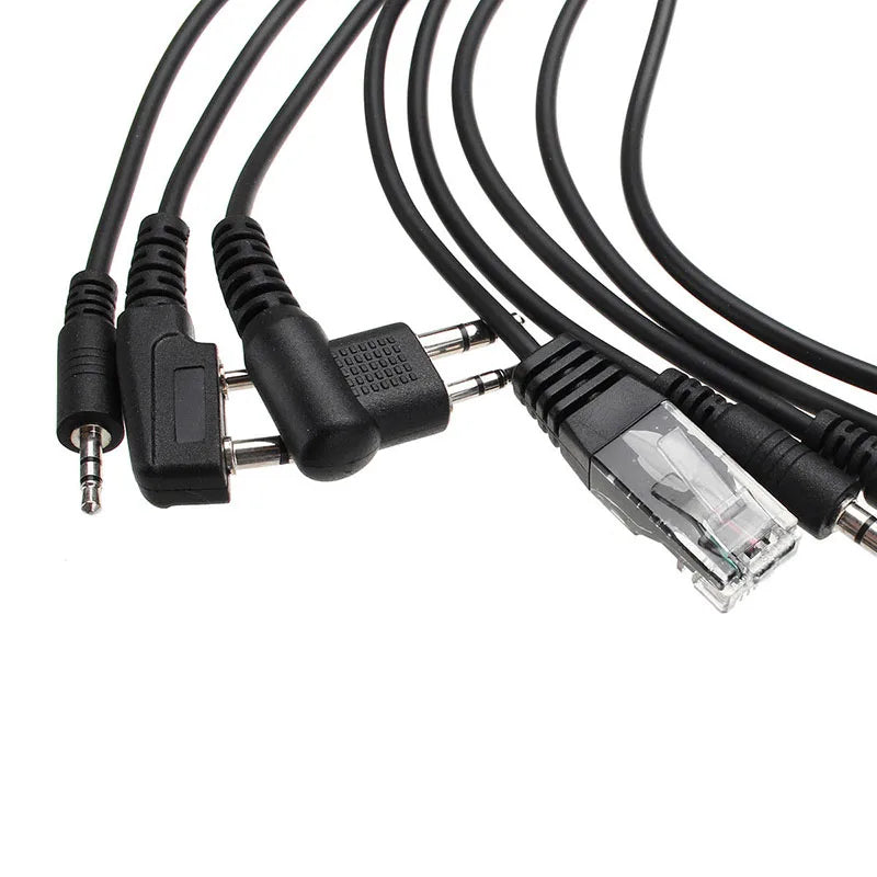 8 in 1 Computer CD Software USB Programming Cable for Kenwood Baofeng Motorola Yaesu Icom Walkie Talkie Two Way CB Radio