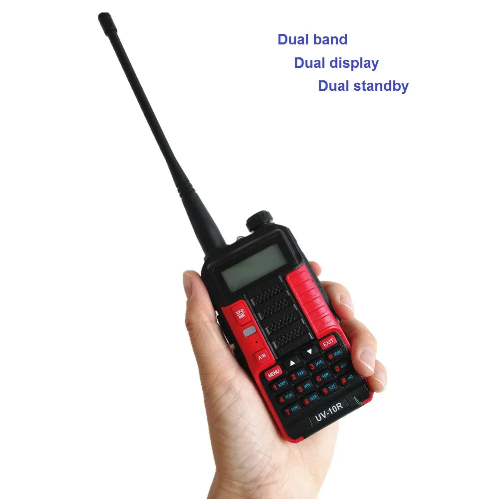 Original BaoFeng UV-10R Portable Radio V2 10W High Power UV 10R VHF UHF Dual Band Two Way CB Ham Radio Transceiver Walkie-Talkie