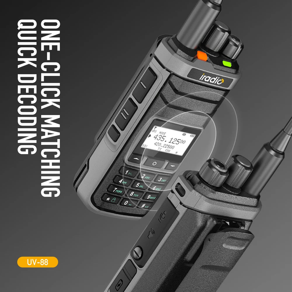 CB Radio 27Mhz Iradio UV-88 Walkie Talkie Shortwave 2.3-26.1Mhz UV88 FM SW MW LW Radio Multi Band Type-C Reharger 1024 Channel