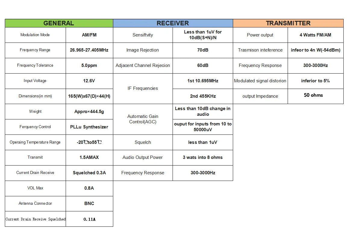 Original QYT CB Radio 27MHz QYT CB-58 26.965-27.405MHz FM AM Mode Citizen Band Radio CB58 4W Handheld Walkie Talkie With 4000mAh