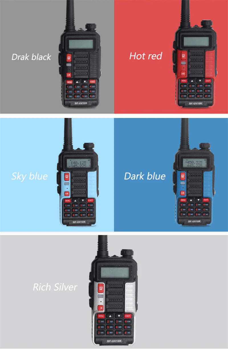 Original BaoFeng UV-10R Portable Radio V2 10W High Power UV 10R VHF UHF Dual Band Two Way CB Ham Radio Transceiver Walkie-Talkie
