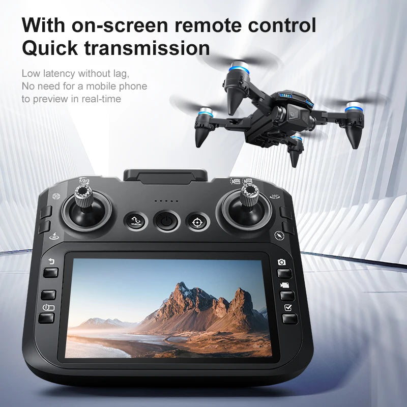 2026 New D5 Drone 4K Professional HD Dual Camera Brushless Obstacle Avoidance Foldable With Screen Control Quadcopters RC Drones