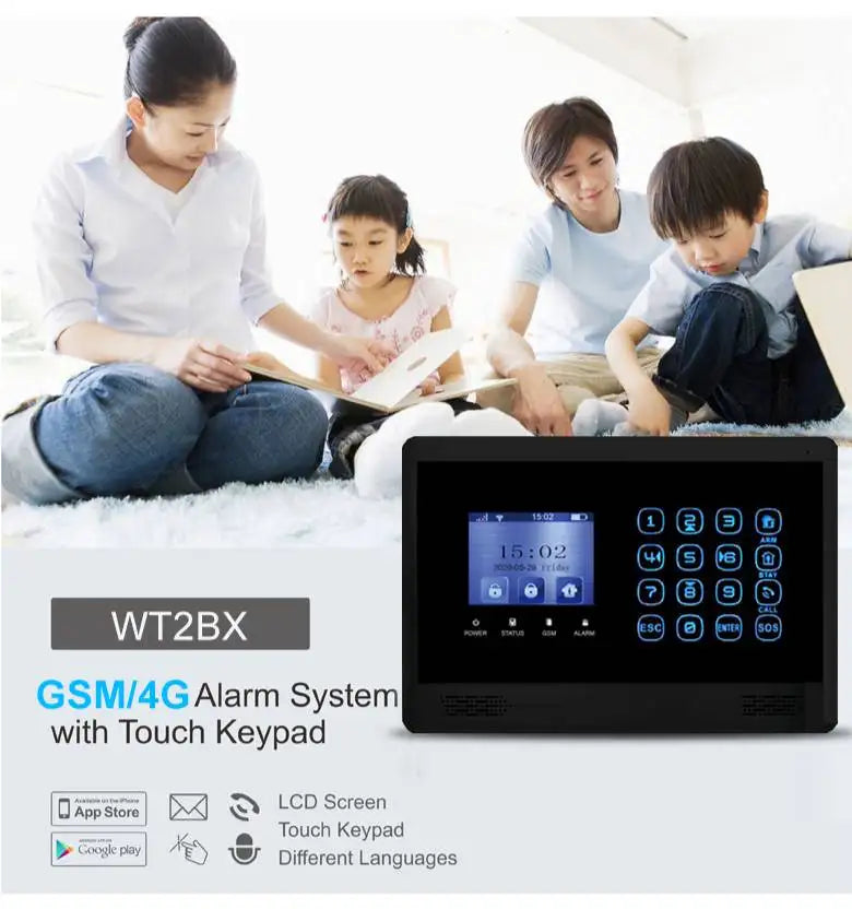 4G WIFI Security Smart Home Intelligent Wireless GSM WIFI House Burglar Security Alarm System