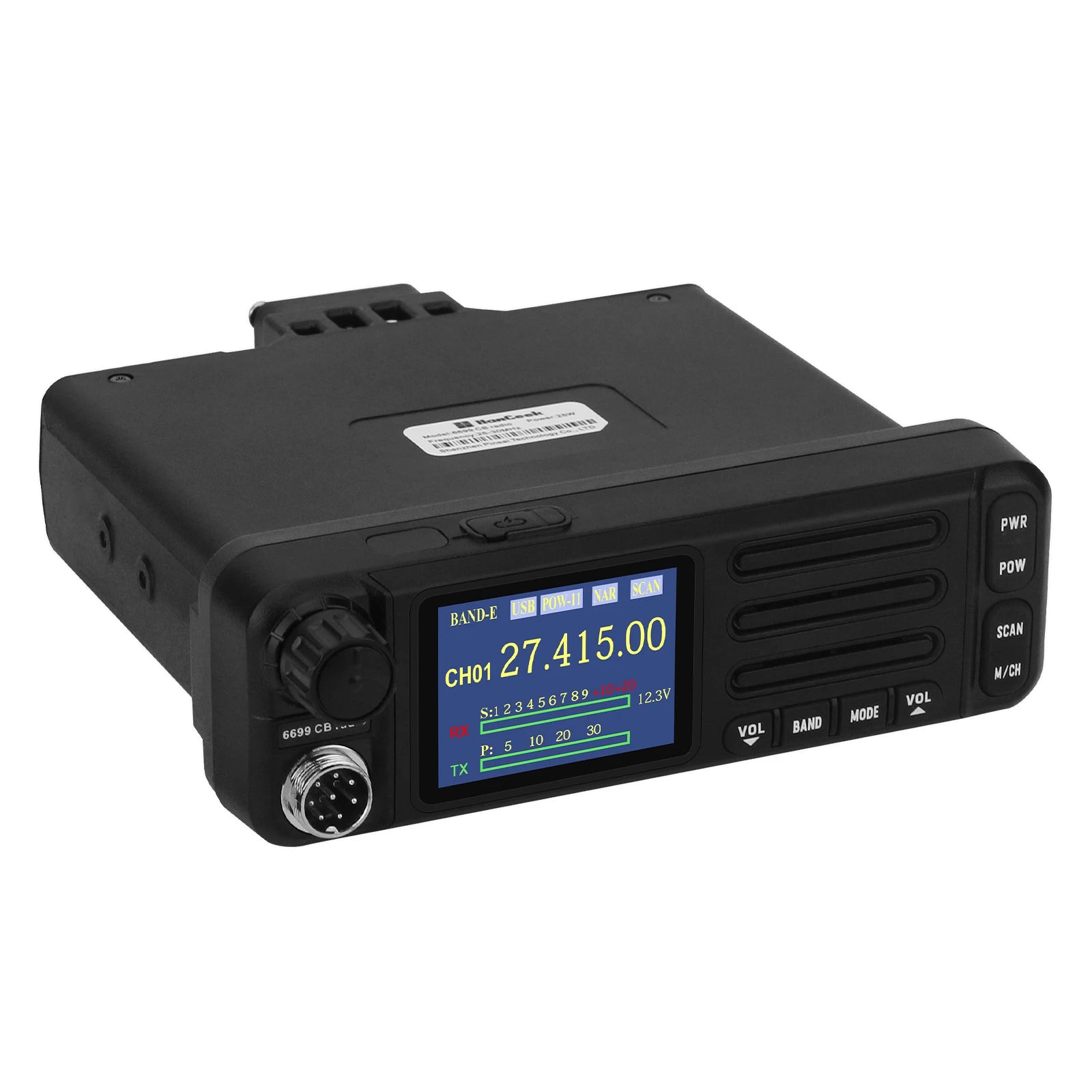 HamGeek 6699-CB Radio 1-30MHz/21-30MHz Mobile Radio Supporting FM/AM/CW/SSB Modes with Microphone