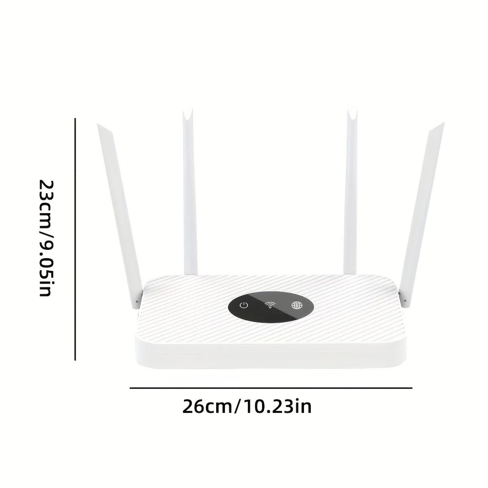 Wifi Wireless Router Wifi Fiber Broadband High-speed Unlimited 4 Antennas 2.4ghz Strong Signal Ultra-fast Broadband Coverage