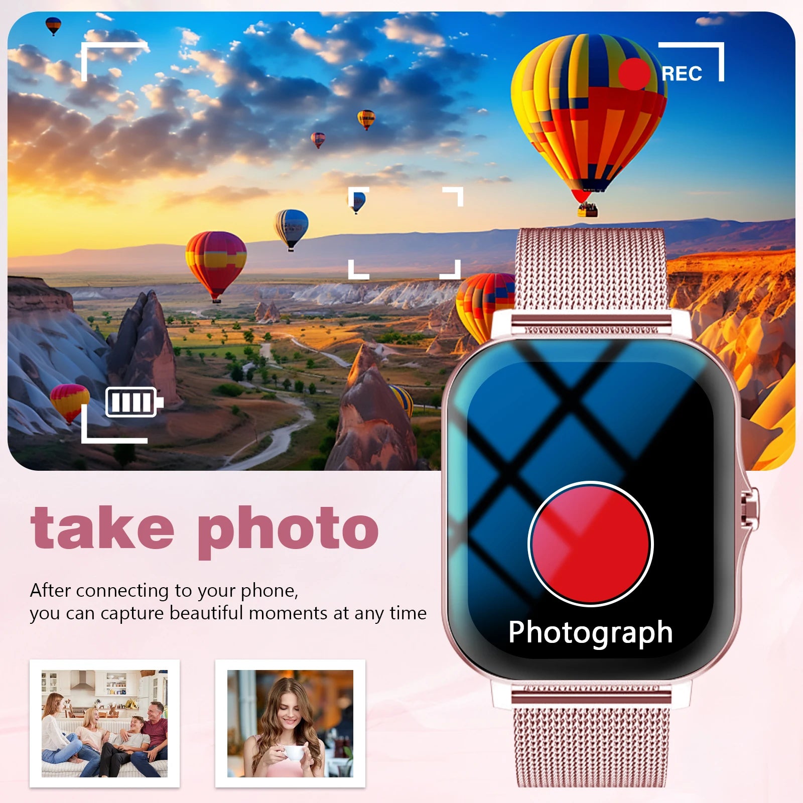 Smart Watch Multi-functional sports smart watch ,Wireless Calling, Personalized the Watch Faces,Music control