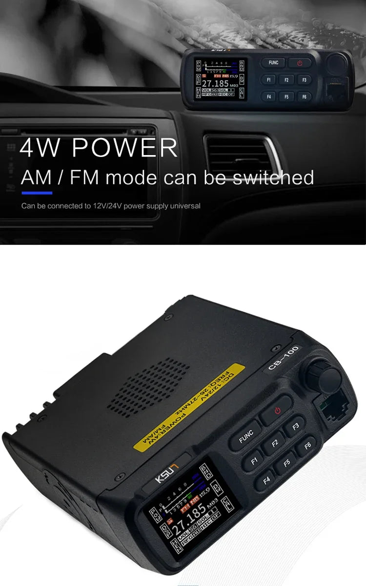 Mobile Walkie Talkie Radio Receiver Shortwave Transceiver AM FM SSB 27MHz Vehicle Mouted Base Station Car CB Radio for Truck Car