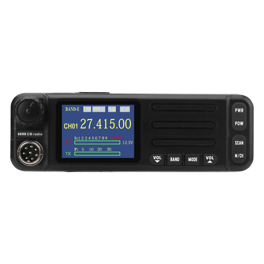 HamGeek 6699-CB Radio 1-30MHz/21-30MHz Mobile Radio Supporting FM/AM/CW/SSB Modes with Microphone