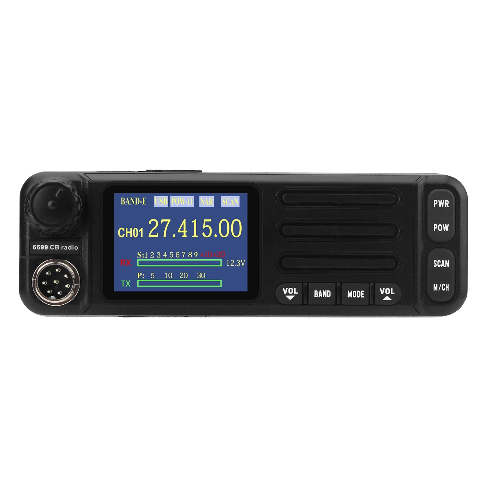 HamGeek 6699-CB Radio 1-30MHz/21-30MHz Mobile Radio Supporting FM/AM/CW/SSB Modes with Microphone