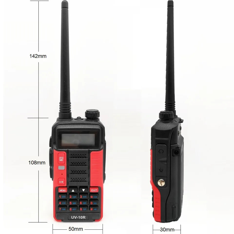 Original BaoFeng UV-10R Portable Radio V2 10W High Power UV 10R VHF UHF Dual Band Two Way CB Ham Radio Transceiver Walkie-Talkie