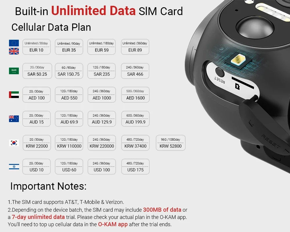 2K 4G Solar Security Camera WiFi Outdoor PIR Motion Detection Color Night Vision Waterproof Battery Powered 2-Way Audio Home