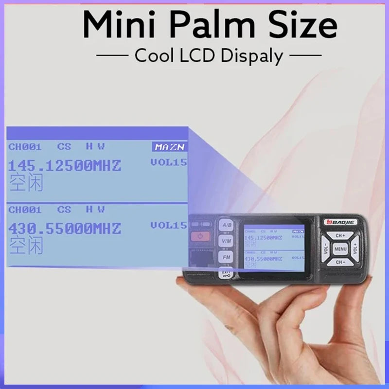 Baojie BJ-318 Mini Car Radio Station 256CH Tri-Power 25W VHF/UHF Dual Band Mobile Radio CB Transceiver Long Range Walkie Talkie