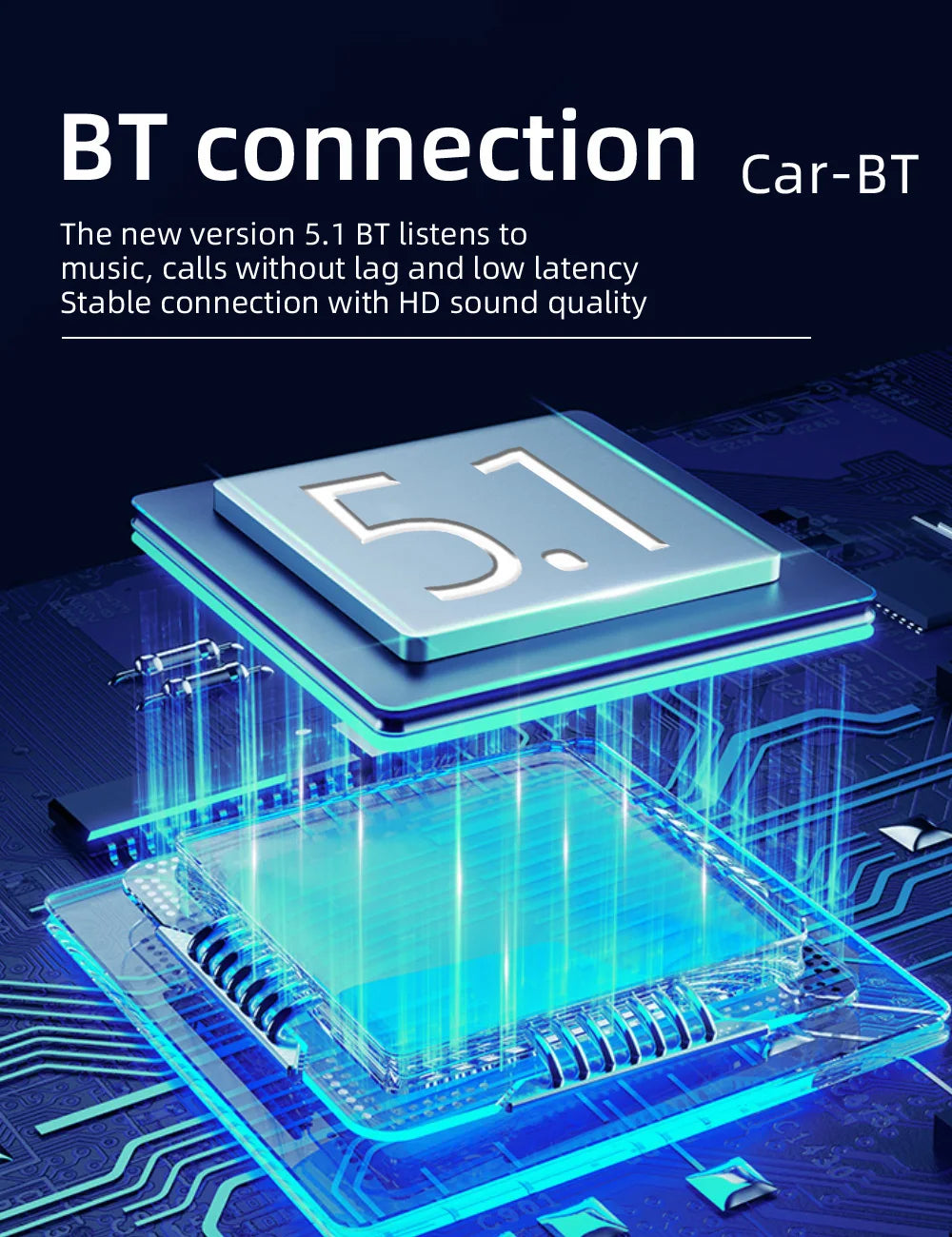 BQCC 1 Din MP3 Car Player DAB Digital Radio Bass-Heavy Audio Location And Car Search 2.5D Screen Full Touch Button Car Audio