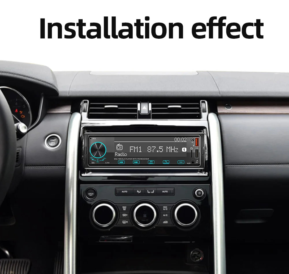 BQCC 1 Din MP3 Car Player DAB Digital Radio Bass-Heavy Audio Location And Car Search 2.5D Screen Full Touch Button Car Audio