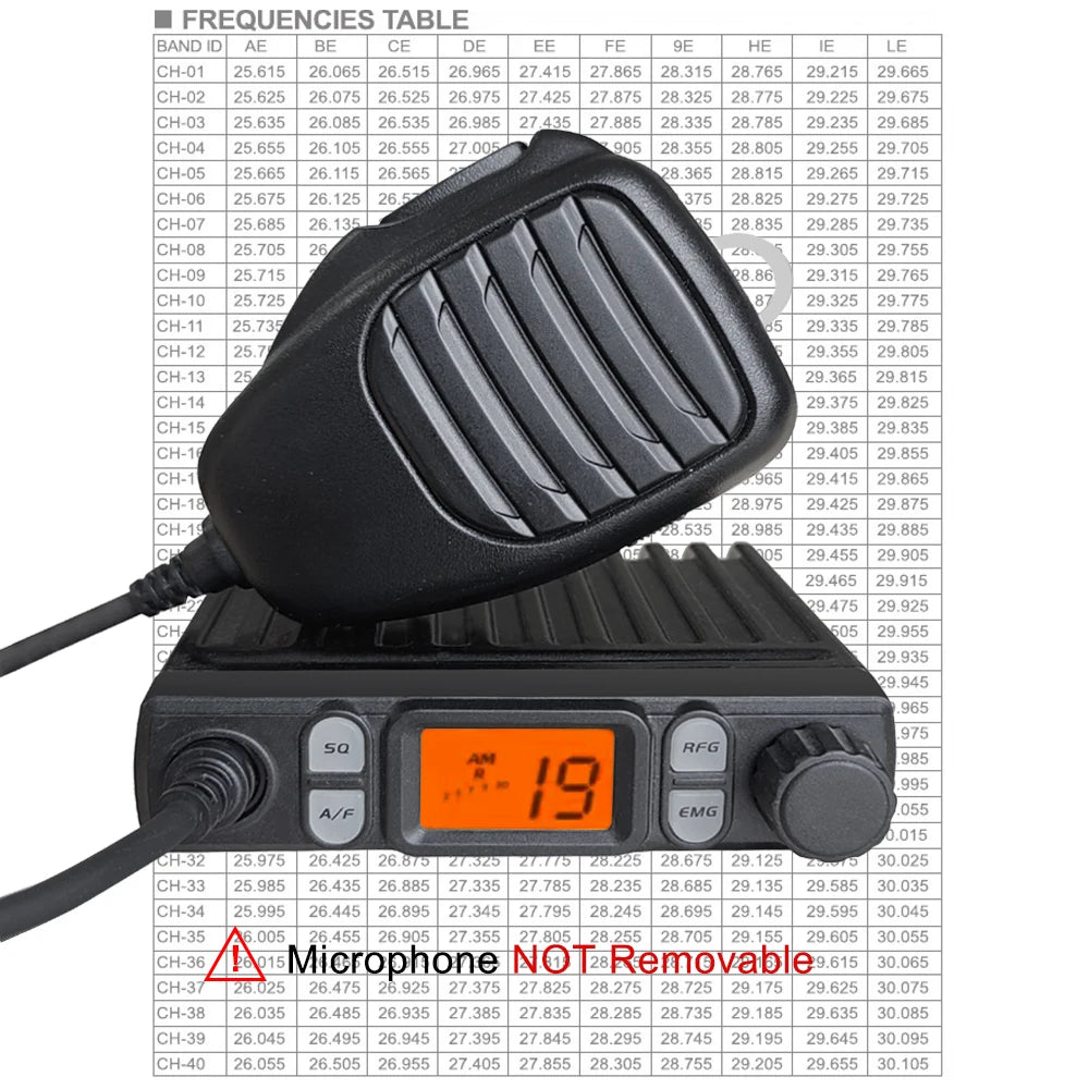 ANYSECU CB Radio CB-925 25.615-30.105MHz 8W 10 Meter Radio AM/FM Mini Citizen Band Transceiver