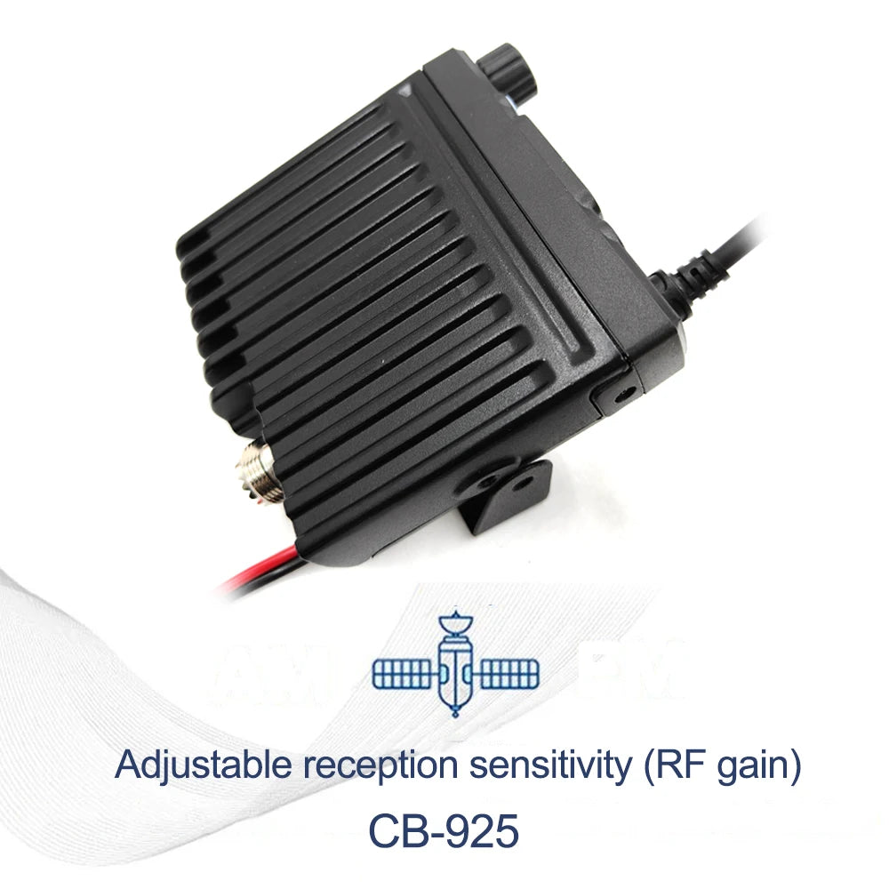 ANYSECU CB Radio CB-925 25.615-30.105MHz 8W 10 Meter Radio AM/FM Mini Citizen Band Transceiver