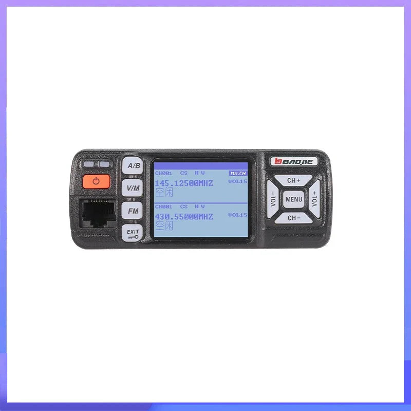 Baojie BJ-318 Mini Car Radio Station 256CH Tri-Power 25W VHF/UHF Dual Band Mobile Radio CB Transceiver Long Range Walkie Talkie