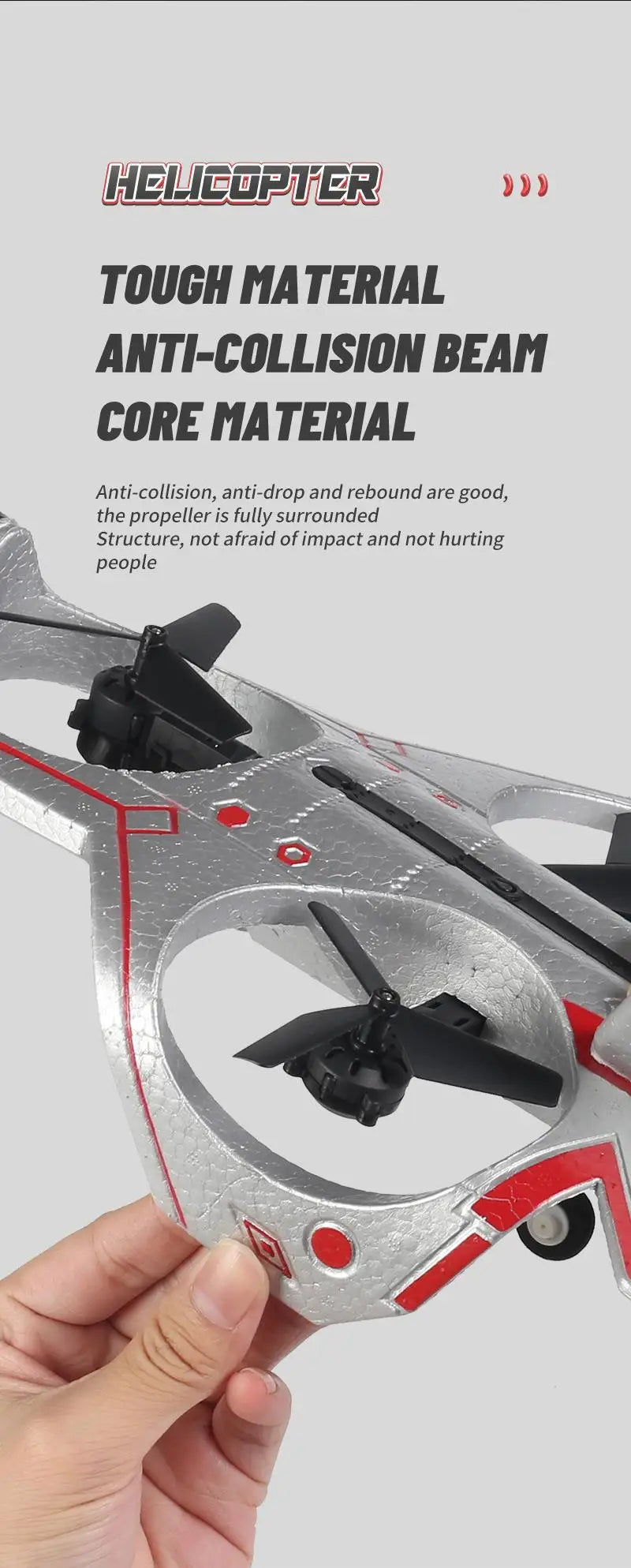 Drone Stunt Fighter Aircraft Model Four-axis Aircraft Remote Control Aircraft Foam Aircraft Roll Rotation Suspension