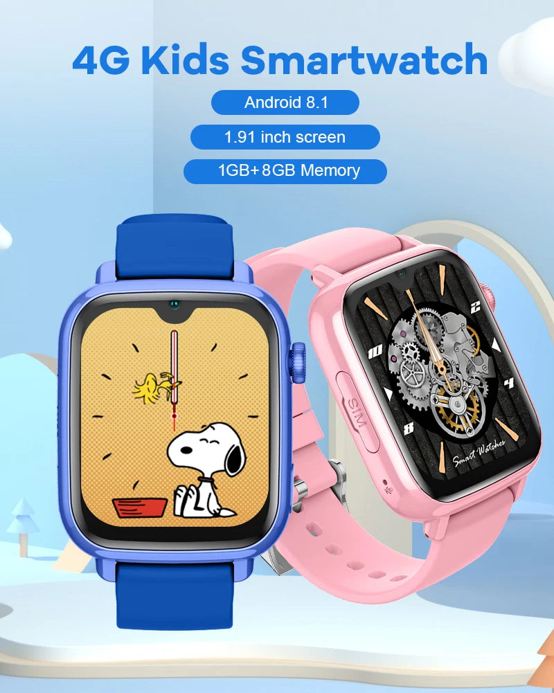 4G Smart Watch Kids GPS WIFI Video Call SOS APP Download Child Smartwatch Camera Monitor Tracker Location Phone Watch