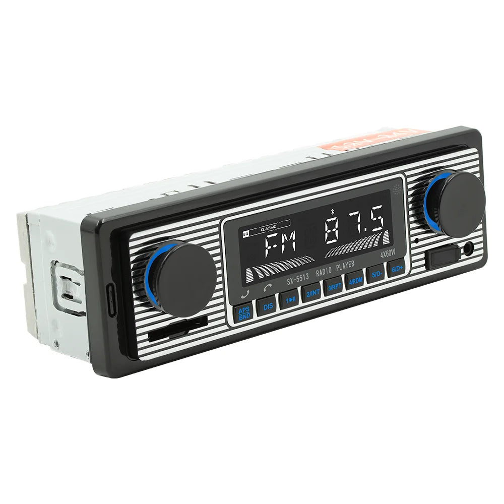BQCC 1 Din Car BT MP3 Radio Handsfree Find a Car FM SD Power Protection Voice Broadcast Autostereo AUX USB Multimedia car player