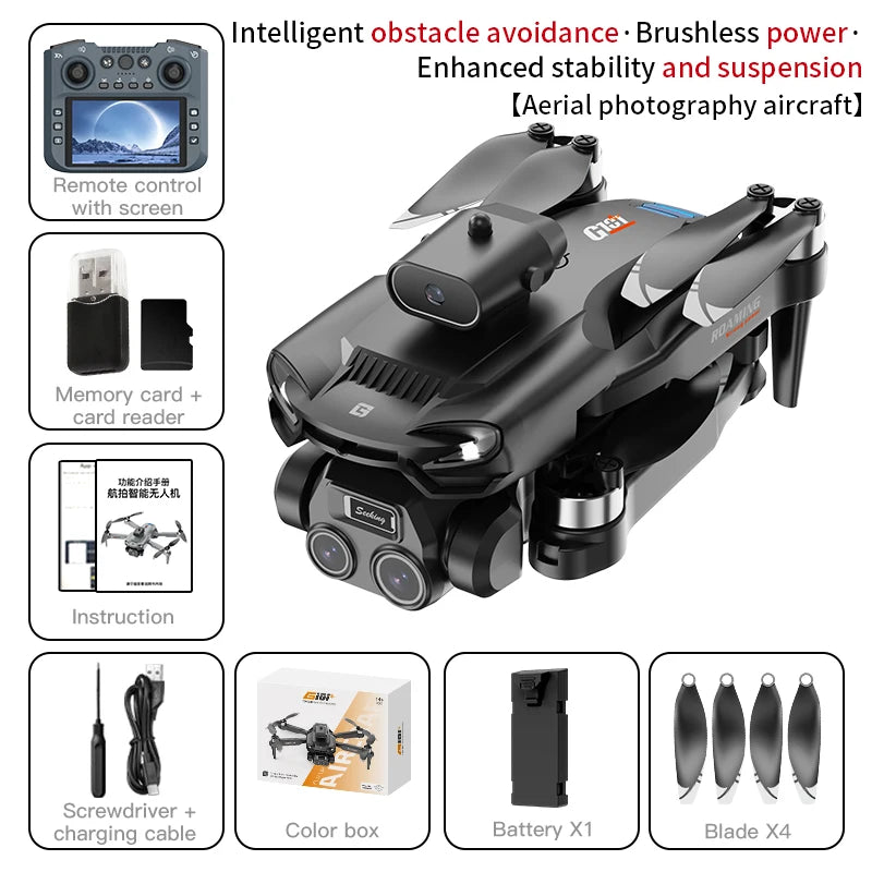 In the latest model of the drone in 2026 Brushless obstacle avoidance with dual lenses Add EIS electronic image stabilization