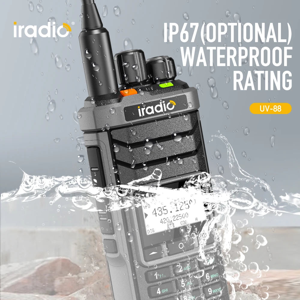 CB Radio 27Mhz Iradio UV-88 Walkie Talkie Shortwave 2.3-26.1Mhz UV88 FM SW MW LW Radio Multi Band Type-C Reharger 1024 Channel