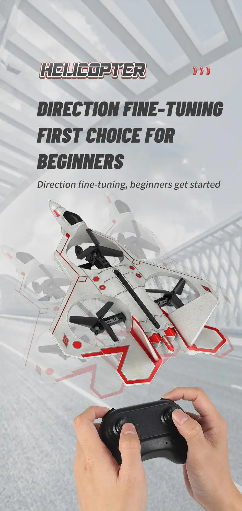 Drone Stunt Fighter Aircraft Model Four-axis Aircraft Remote Control Aircraft Foam Aircraft Roll Rotation Suspension