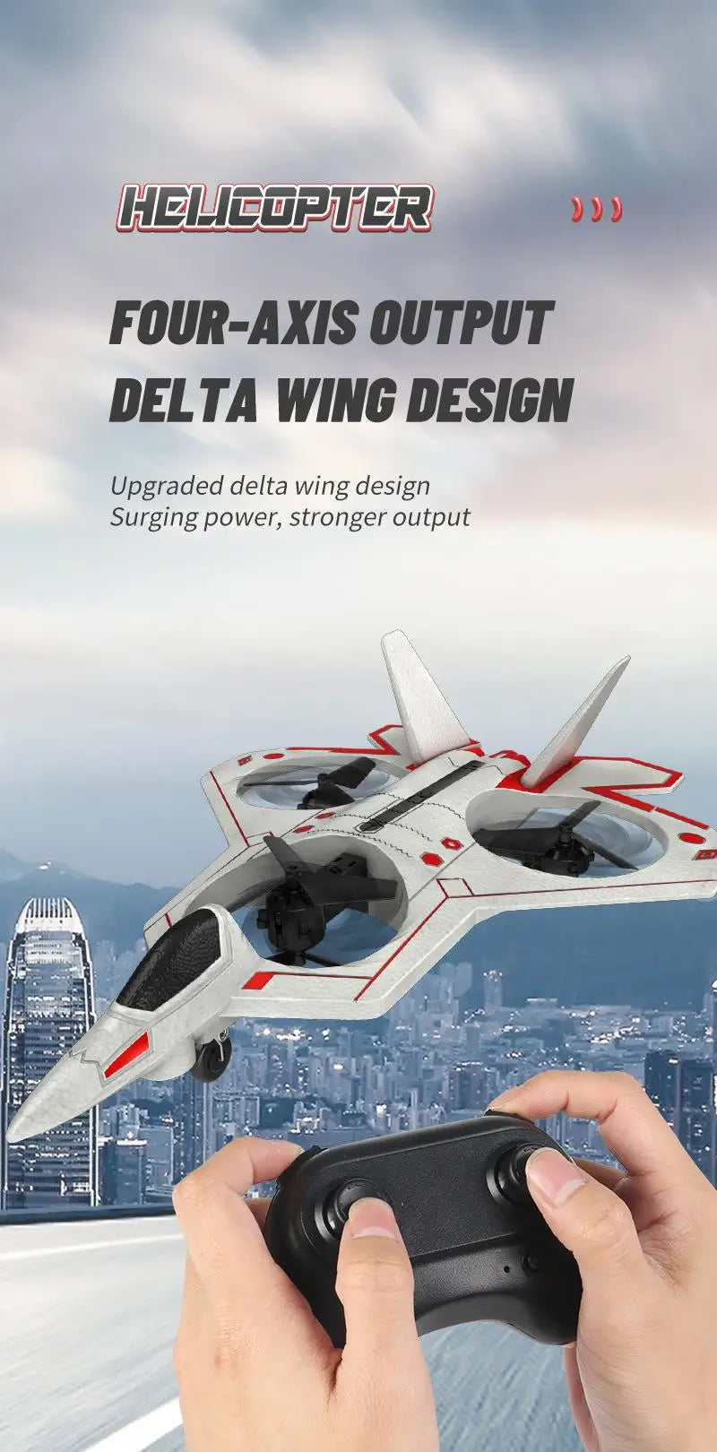 Drone Stunt Fighter Aircraft Model Four-axis Aircraft Remote Control Aircraft Foam Aircraft Roll Rotation Suspension