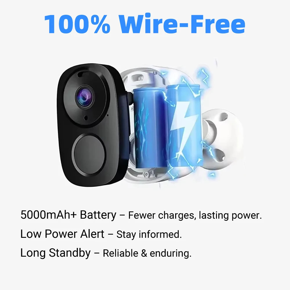 2K 4G Solar Security Camera WiFi Outdoor PIR Motion Detection Color Night Vision Waterproof Battery Powered 2-Way Audio Home