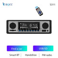 BQCC 1 Din Car BT MP3 Radio Handsfree Find a Car FM SD Power Protection Voice Broadcast Autostereo AUX USB Multimedia car player