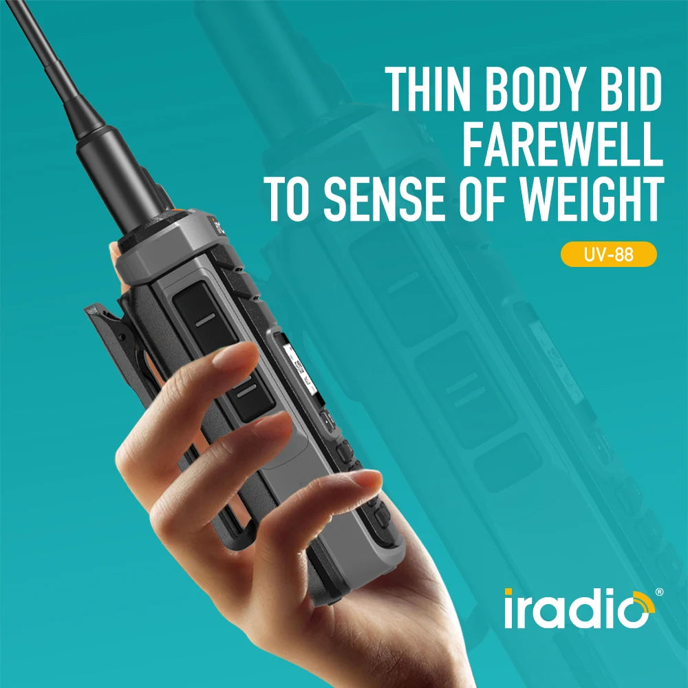 CB Radio 27Mhz Iradio UV-88 Walkie Talkie Shortwave 2.3-26.1Mhz UV88 FM SW MW LW Radio Multi Band Type-C Reharger 1024 Channel