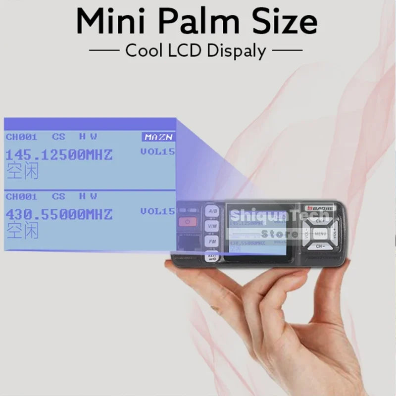 Baojie BJ-318 Mini Car Radio Station Mobile Radio 20/25W VHF/UHF Dual Band 256CH Tri-Power CB Transceiver Long Range Car Radios