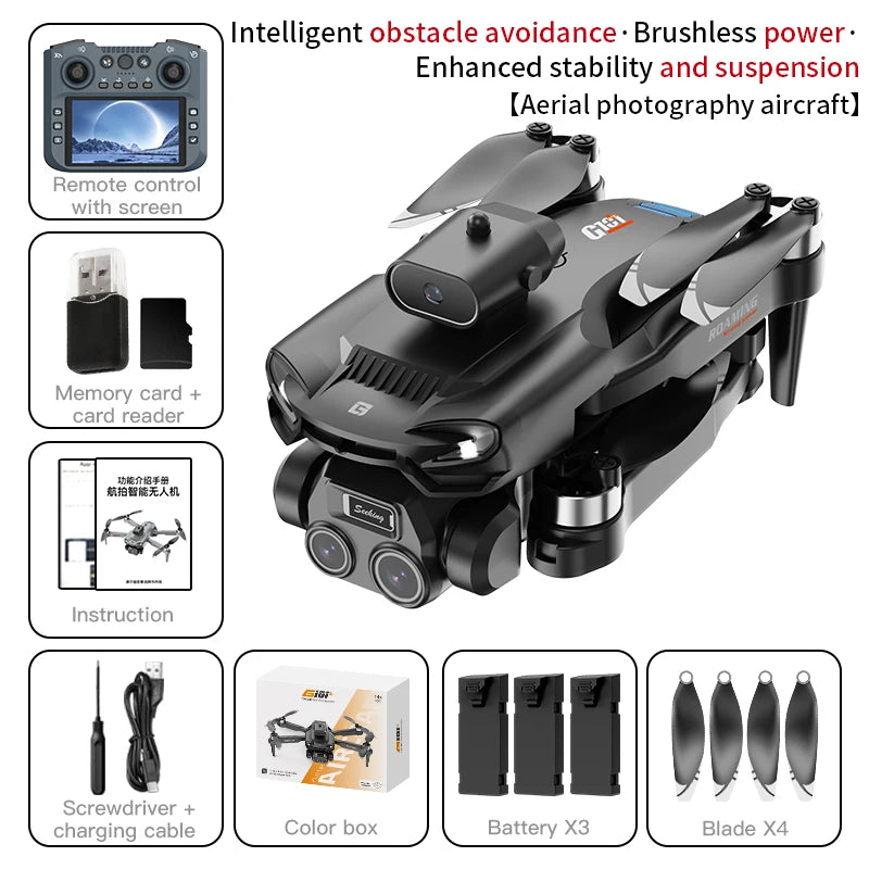 In the latest model of the drone in 2026 Brushless obstacle avoidance with dual lenses Add EIS electronic image stabilization