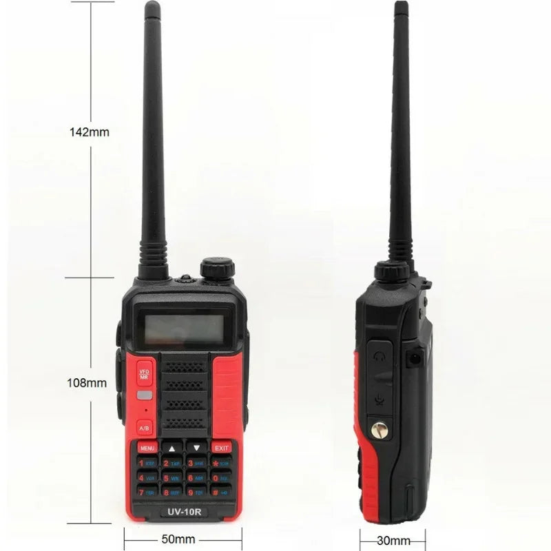 Original BaoFeng UV-10R Portable Radio V2 10W High Power UV 10R VHF UHF Dual Band Two Way CB Ham Radio Transceiver Walkie-Talkie