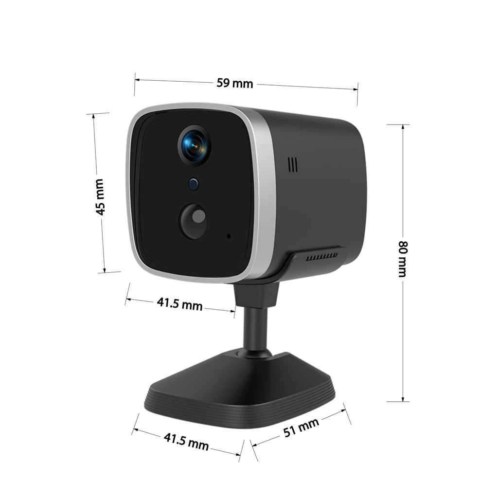 WiFi Security Camera 120° Wide Angle HD Night Vision APP remote operation for car camping house garage home monitoring system