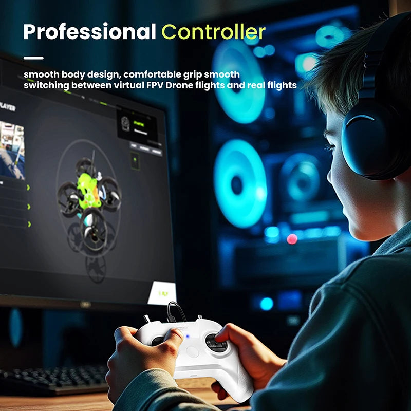 S8 Flight Simulator for DRL/DCL/LIFTOFF/UNCRASHED/ TryPFPV/Freerider Games Drone Training Simulator Remote Control Handheld