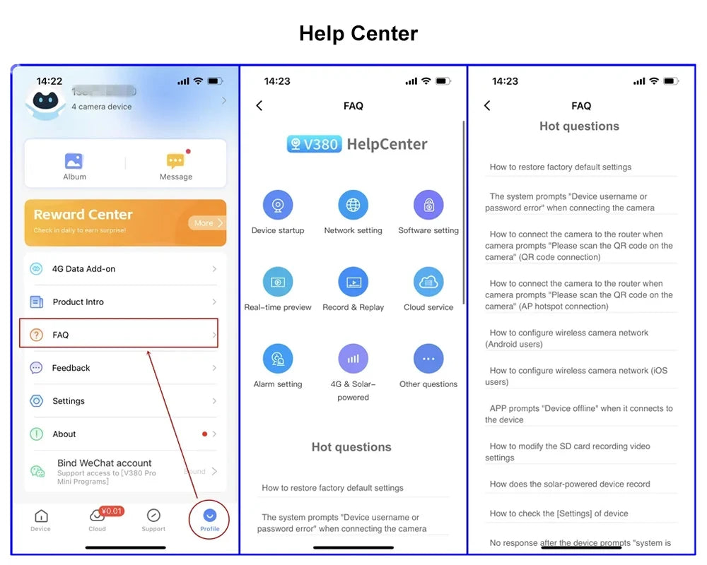 WiFi Security Camera 3 Lens Outdoor Protection 15MP HD Night Vision PTZ Rotate CCTV Cameras Motion Detection Video Surveillance