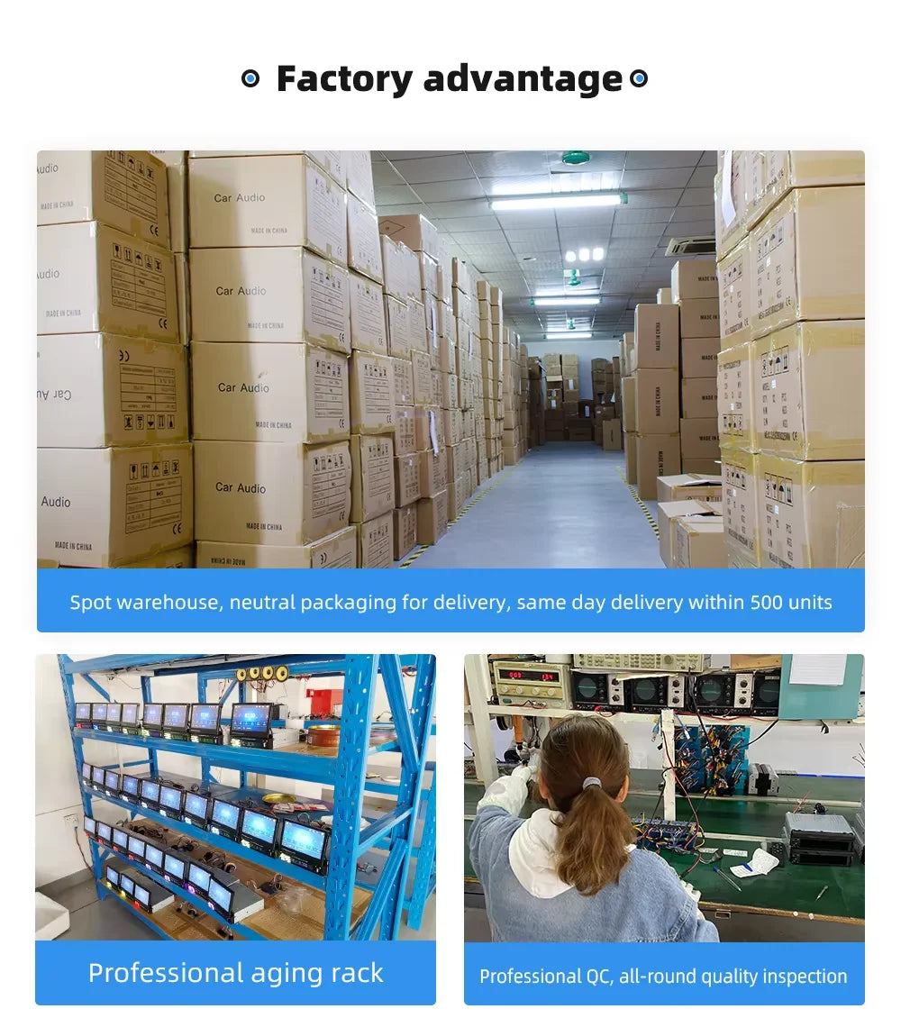 BQCC 7'' Car Radio 2din HD Touchscreen MP5 Player Bluetooth 12V FM ISO Power Auxiliary Input Mirror Link Multimedia Player