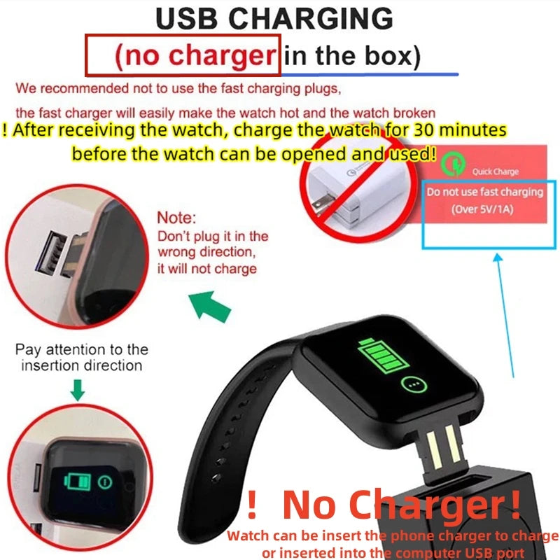 Smart Watch For Men Women Wristwatch Bluetooth Connect Phone Music Player Fitness Sport Bracelet Health Monitor Digital Watches