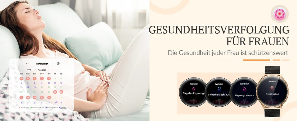 Smart watch for women, always-on display, IP67, fitness tracker with sleep monitoring/menstrual cycle, black gold