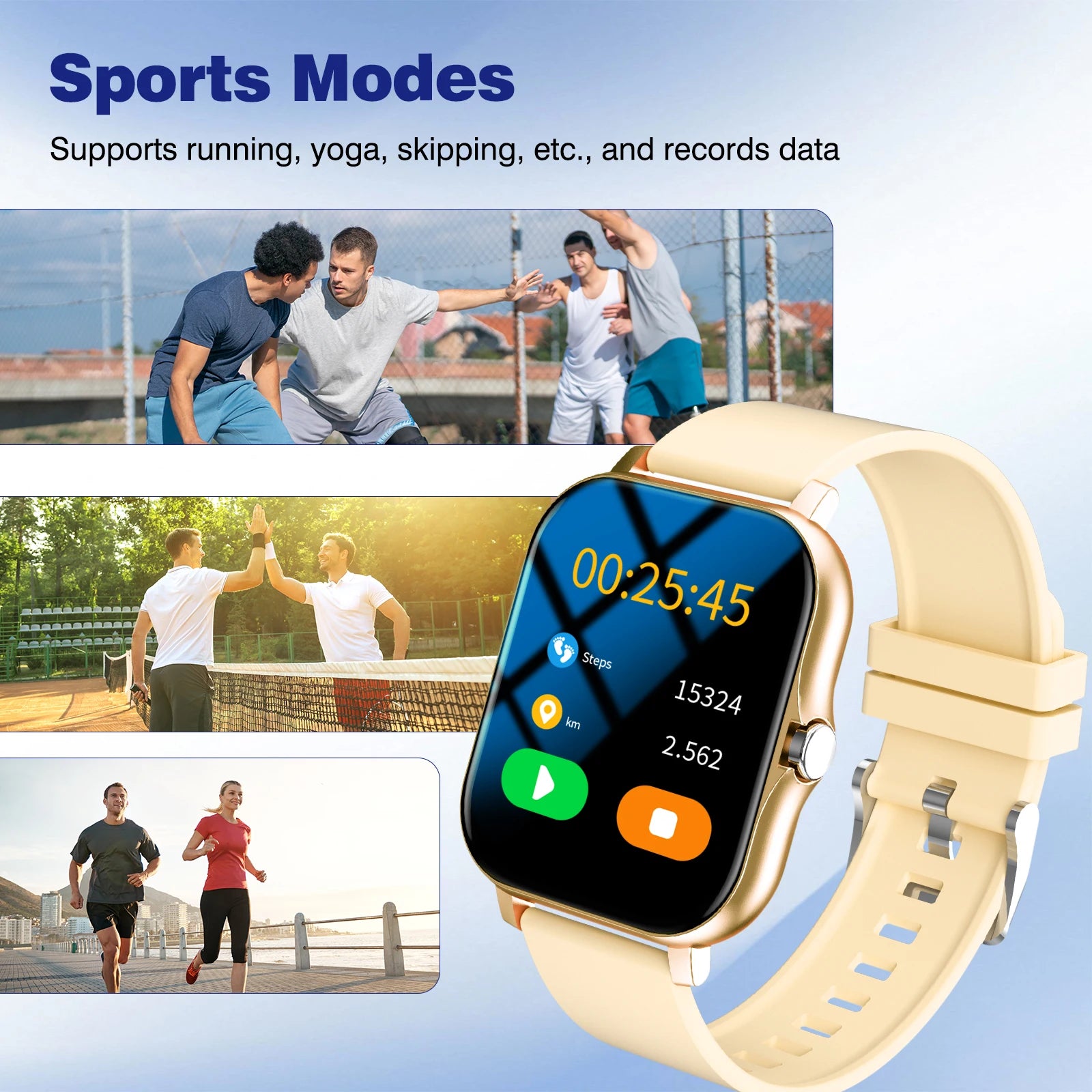 Smart Watch Multi-functional sports smart watch ,Wireless Calling, Personalized the Watch Faces,Music control