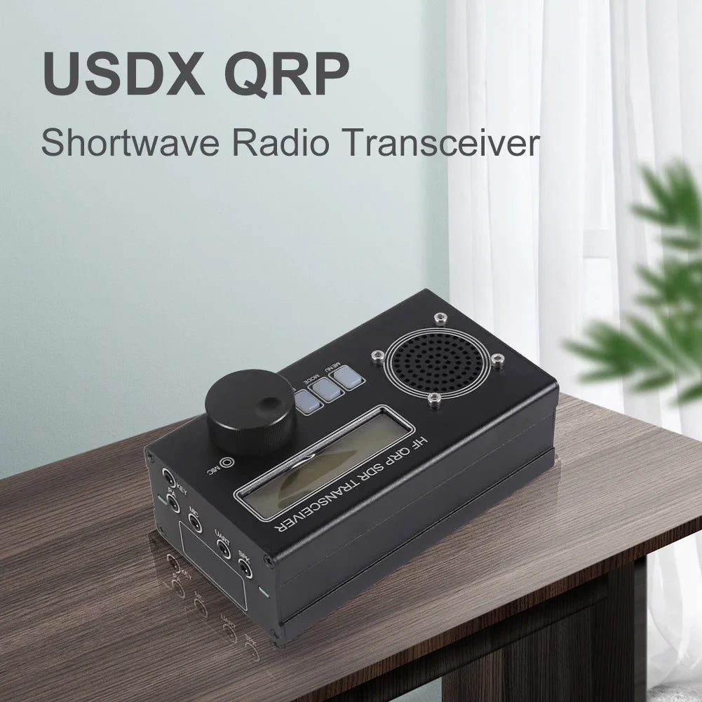 USDX QRP Radio Transceiver 8-Band SSB CW QRP Shortwave Radio Adjustable CW Sidetone Volume with Mic IRF Series Transistors