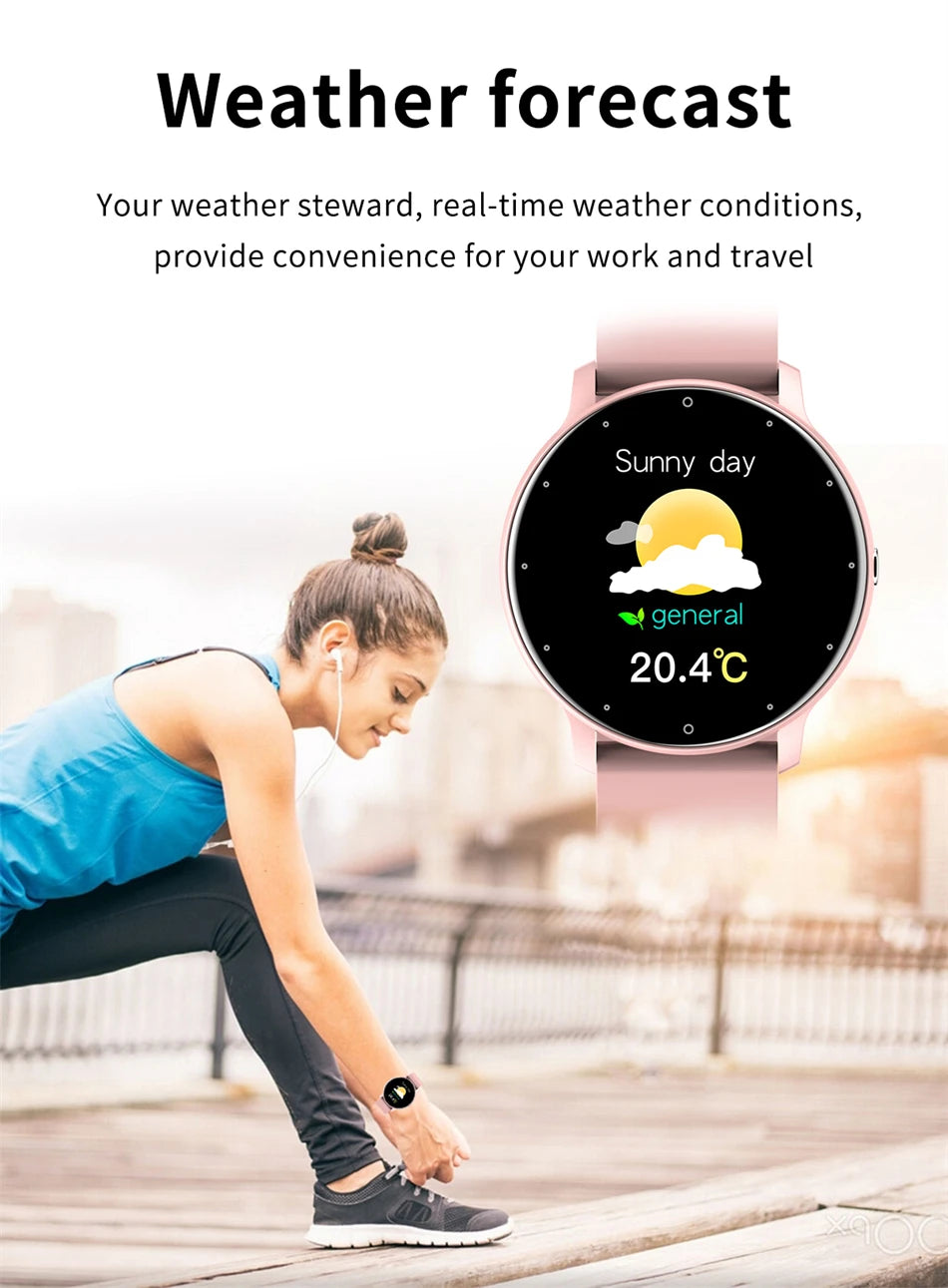 LIGE Smart Watch Women Men Full Touch Screen Bluetooth 5.2 Call Waterproof Watches Sports Fitness Tracker Factory IP67 ZL02 New
