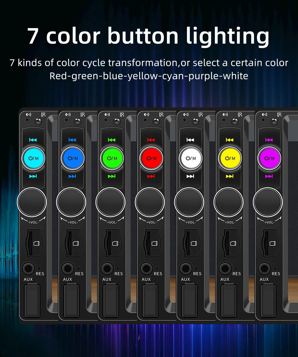 BQCC 7'' Car Radio 2din HD Touchscreen MP5 Player Bluetooth 12V FM ISO Power Auxiliary Input Mirror Link Multimedia Player