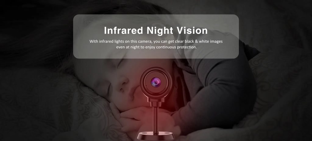 WiFi Security Camera  Mini Smart HD Night Vision IP Webcam Home Motion Detection Alerts Bluetooth Network Surveillance Cam