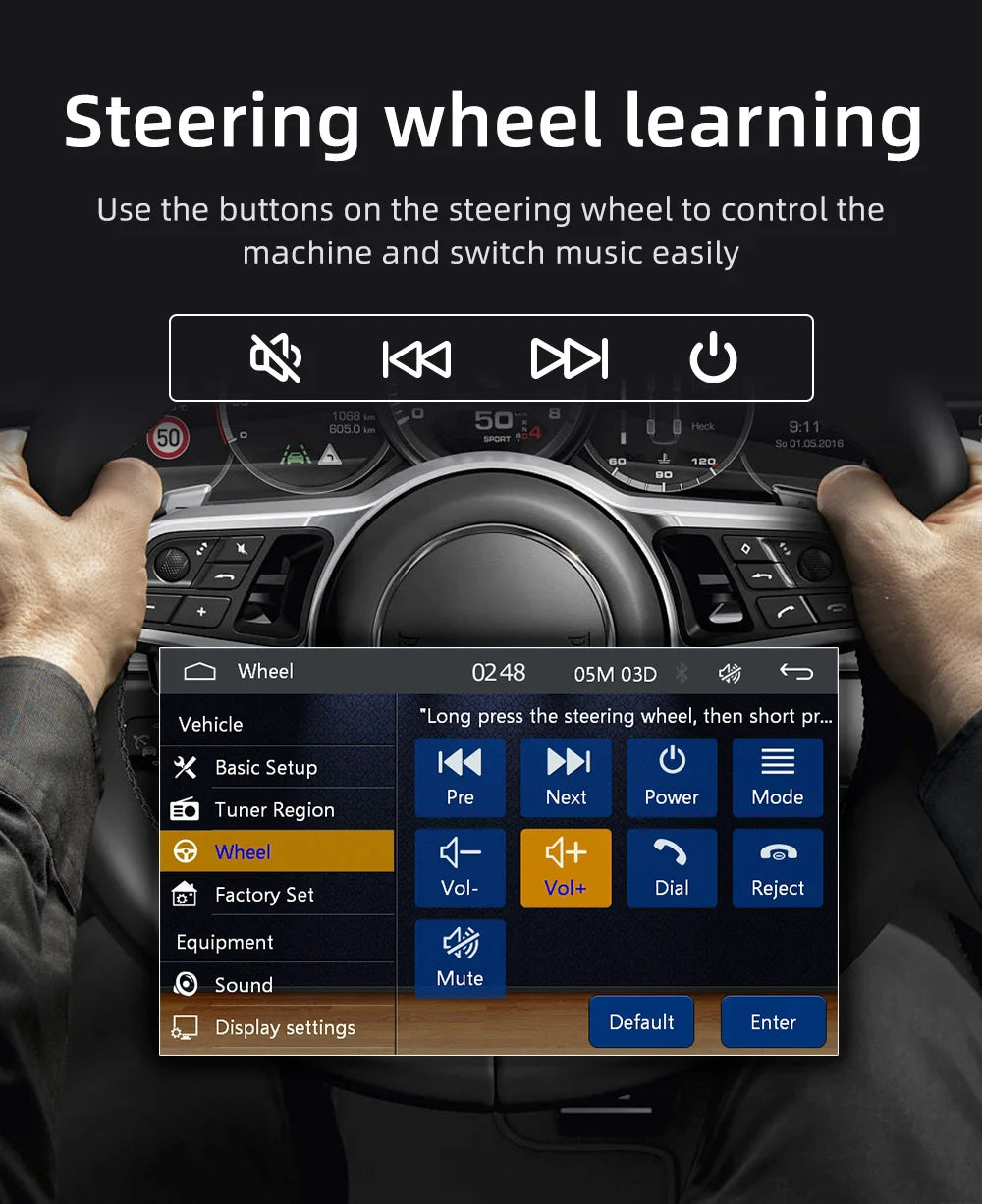 BQCC 7'' Car Radio 2din HD Touchscreen MP5 Player Bluetooth 12V FM ISO Power Auxiliary Input Mirror Link Multimedia Player