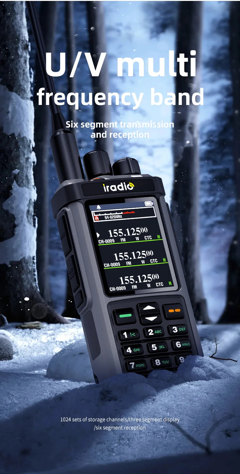 Iradio UV-98 PLUS talkie-walkie répéteur de bande transversale 2.4 "grand écran USB LSB CW CB SSB HF Radio amateur UV-88 RT-860